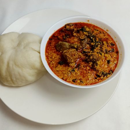 Egusi Soup and Pounded Yam